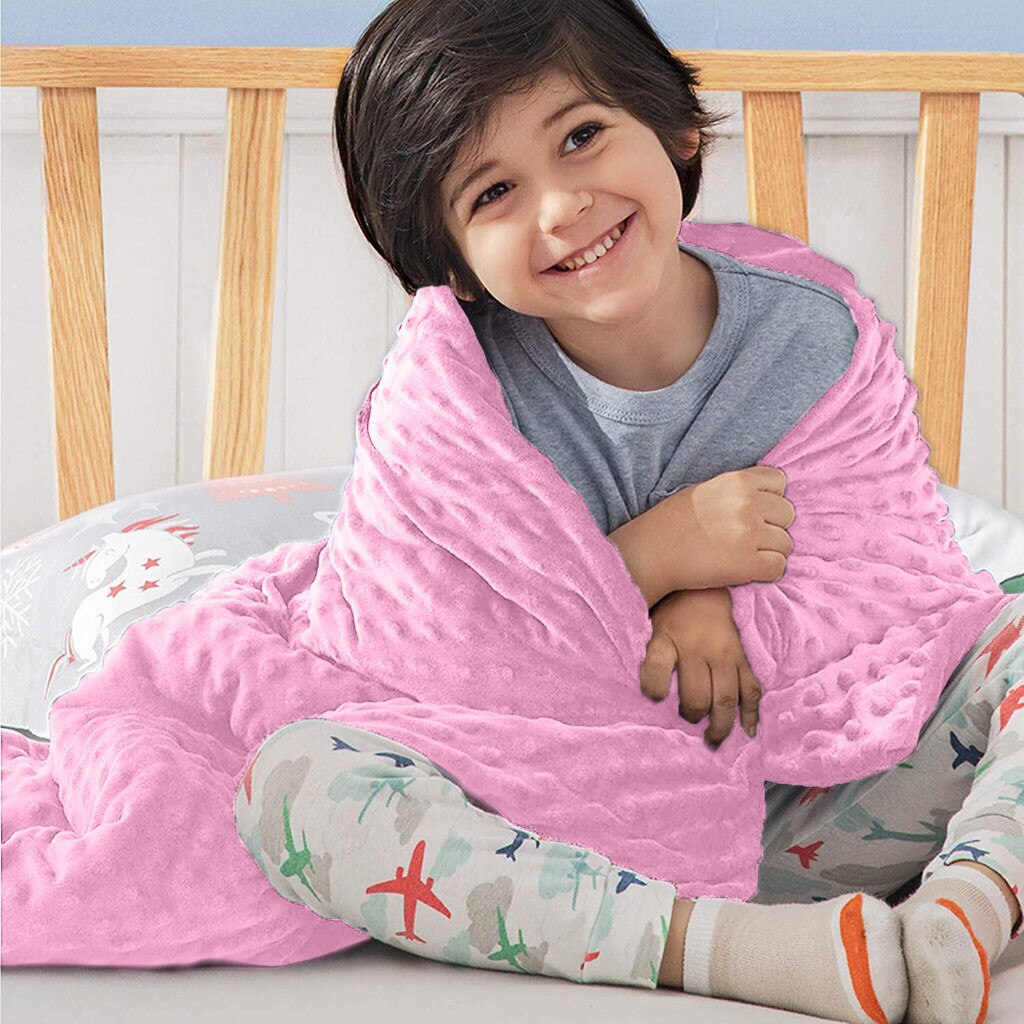 Baby Soft Minky Dot Blanket Warm Fleece Stroller Cover Quilt Swaddling Bedding Warm Sleep Cover Koc Dziecka L3: Pink