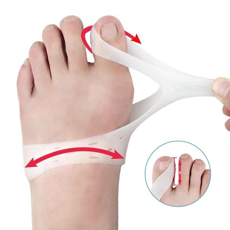 1 Paar Siliconen Teen Separator Corrector Duim Voeten Bunion Hallux Zachte Richter Teen Protector Valgus Stijltang Care Q8Q1