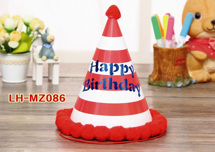 Bursdag låve låve regnbue bursdagsfest lue chlid krone dekorasjon papir lokk tegneserie mønster festival fargerik lue