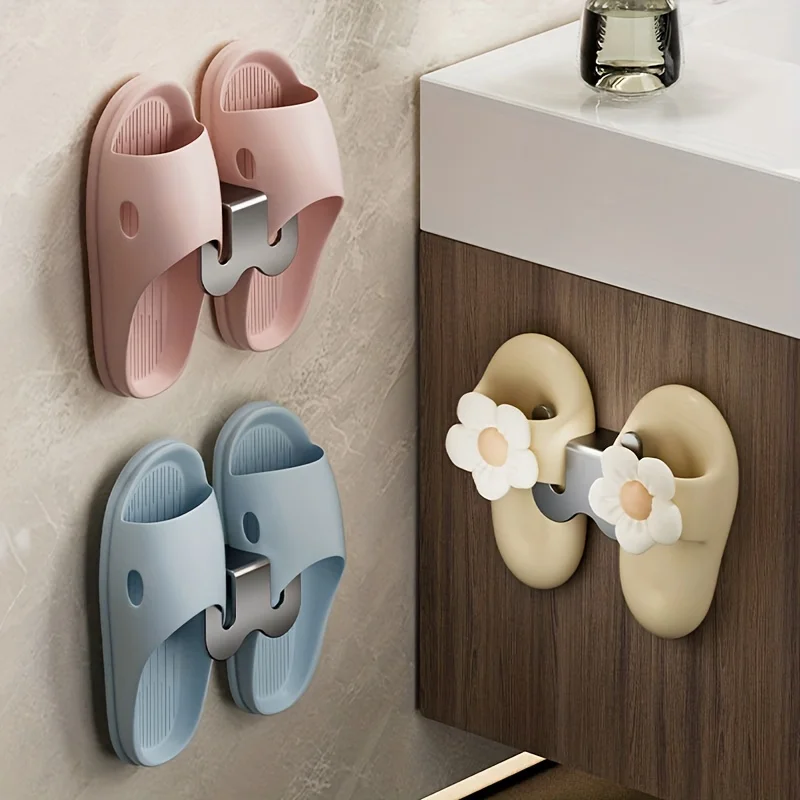 Schuhregal-Haken ohne Bohren, Wandmontage, platzsparende Kleiderbügel für Badezimmer, Schuhe, Aufbewahrungsorganisator