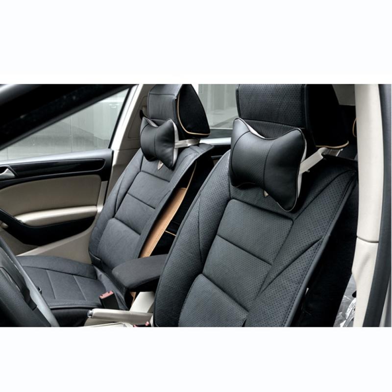 Auto Nekkussen Pvc Leer Ademend Mesh Auto Neksteun Hoofdsteun Kussen Kussen Voor Auto Accessoires Interieur Nekkussen