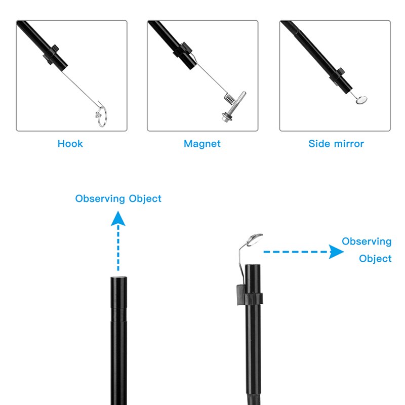 Wifi Inspectie Camera Endoscoop Camera Borescope Probe Video Inspectie Voor Android/Ios Telefoon Hd Harde Draad Buis Cam