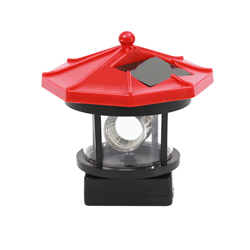Outdoor Decor Lamp Led Solar Light Statue 360 rotating Light Yard Garden Light Adustable Lighting Angle Led Security Lighting: Red