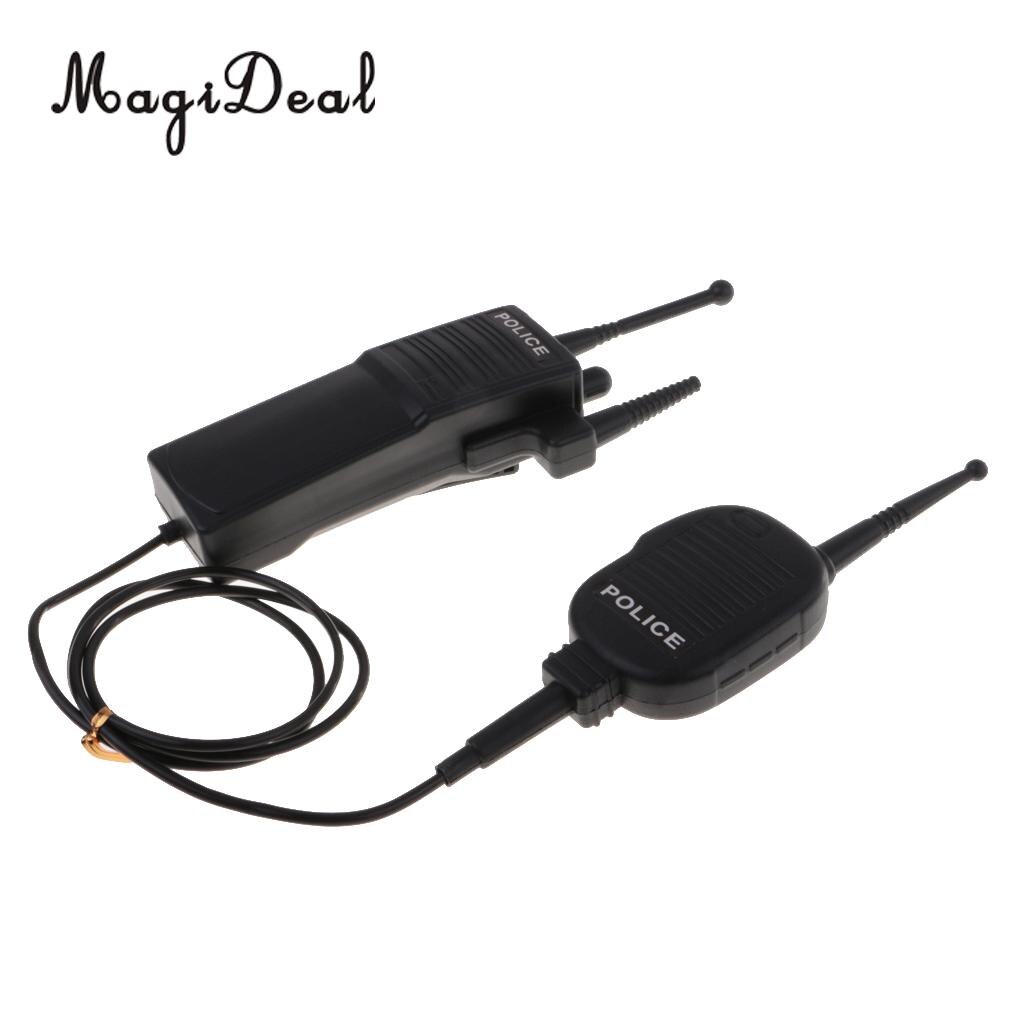 MagiDeal nowość sztuczna policja domofon zabawka sztuczna dwukierunkowa radio rekwizyt żart rekwizyt robić gry akcesoria imprezowe dowcipny prezent