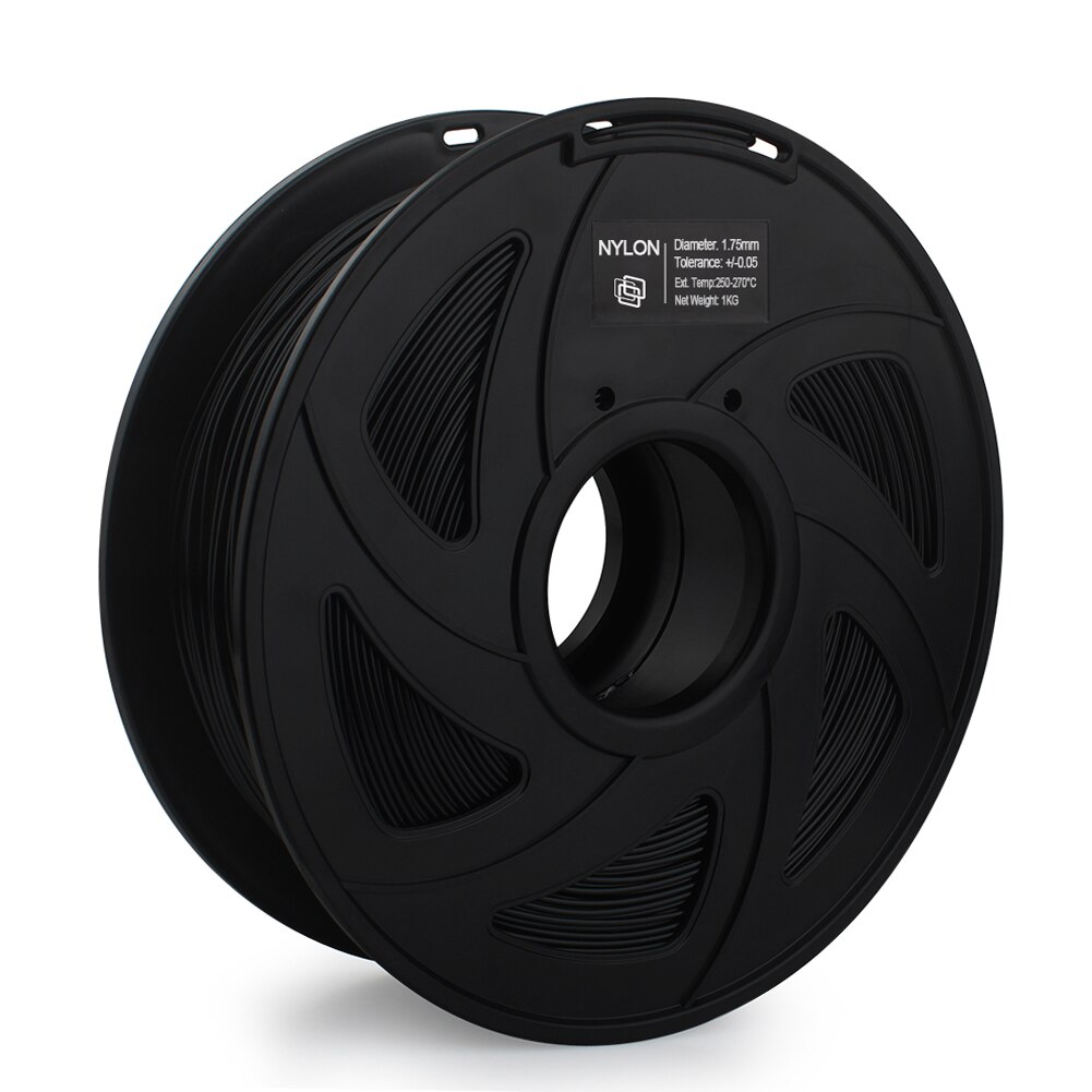 CREOZONE Premium Nylon Filament for 3D Printer Durable Wear-Resistant 3D Printing Materials Black Color 1.75 1KG Spool