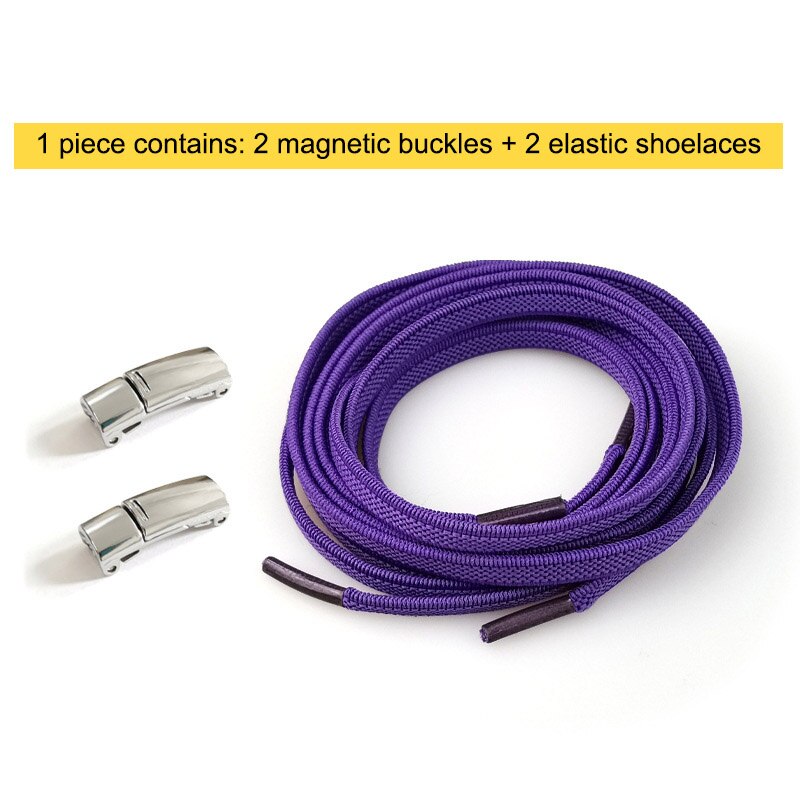 Lacci magnetici elastici 1 secondo chiusura lacci creativi rapidi senza lacci lacci per scarpe bambini adulti Unisex lacci per scarpe Sneakers lacci per scarpe: Viola