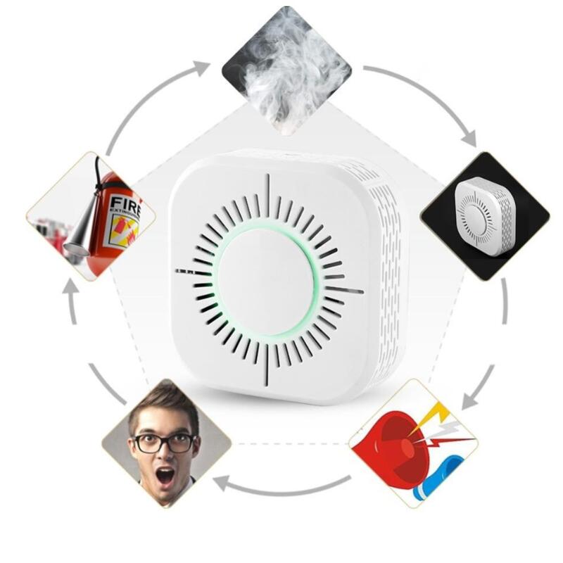 433MHz Wireless Smoke Detector Fire Protection Portable smoke detector wifi Home Safe Security smoke alarm Sensor white