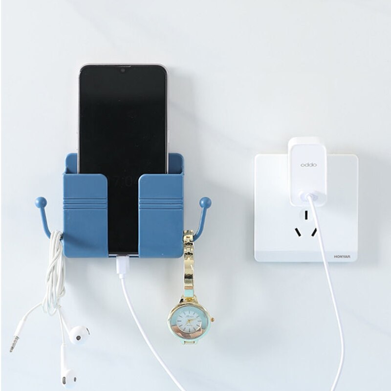 Storage Box Wall Holder A Hook Self-adhesive Multifunction Storage Box Wall Holder Hook Stickers Home Organization