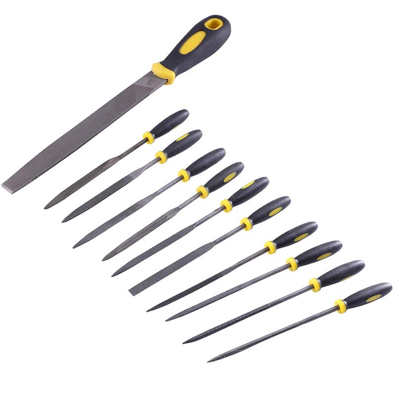 11Pcs Needle File Set, Alloy Steel Hand Metal File Rasp Tools for Wood/Soft Metal/Plastic and Hobby Projects