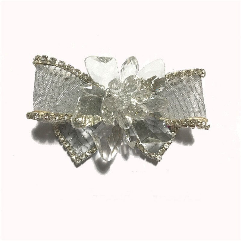 Nuevos zapatos de de boda de diamantes de imitación con lazo de cristal brillante Accesorios Para tacones altos sandalias decoraciones Flor de zapato: Default Title