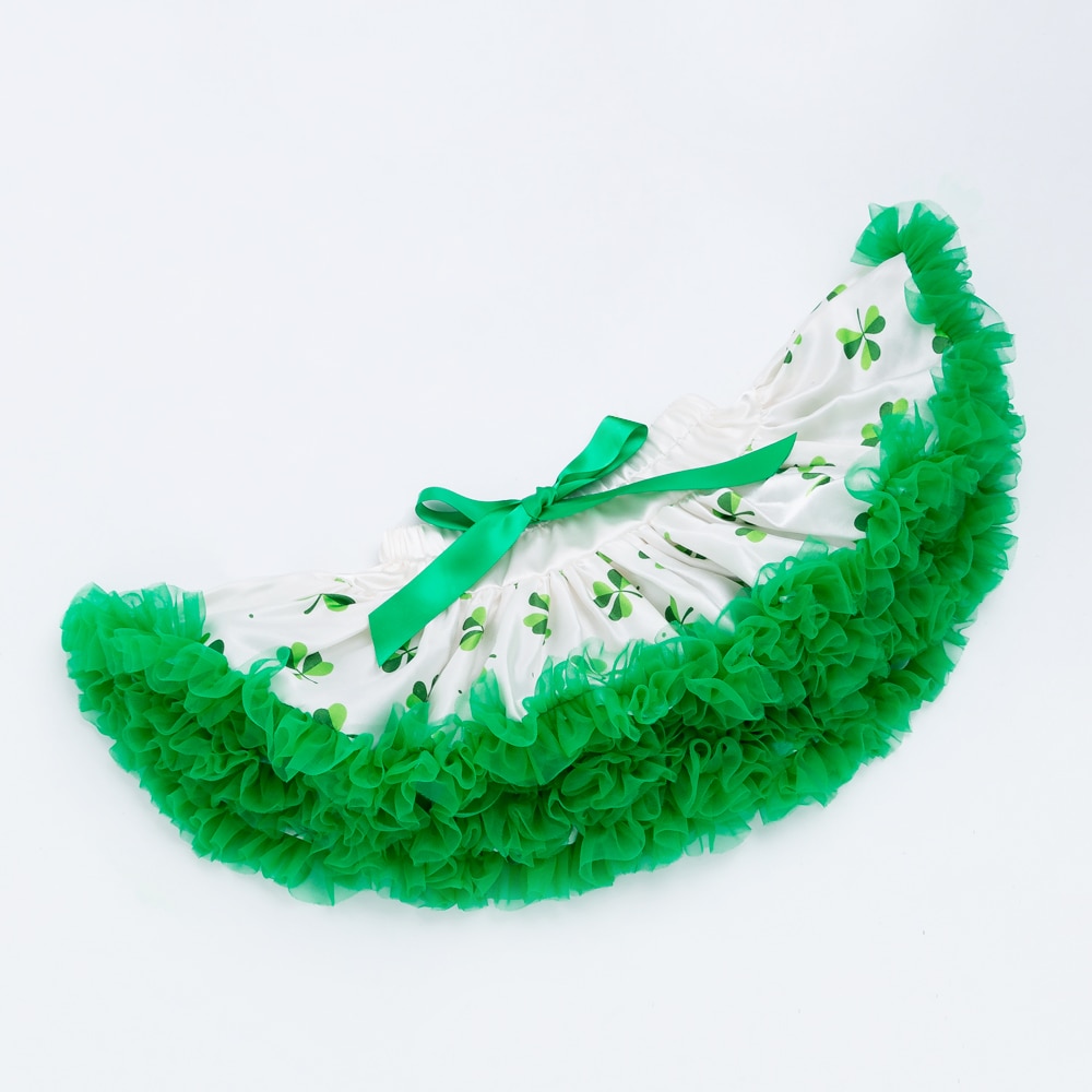 St. Patrick Dag Meisje Rok Groene Klaver Peuter Rokken Tutu Pettiskirts Voor St. Patrick Baby Meisjes Dragen Kleding 0-2Y