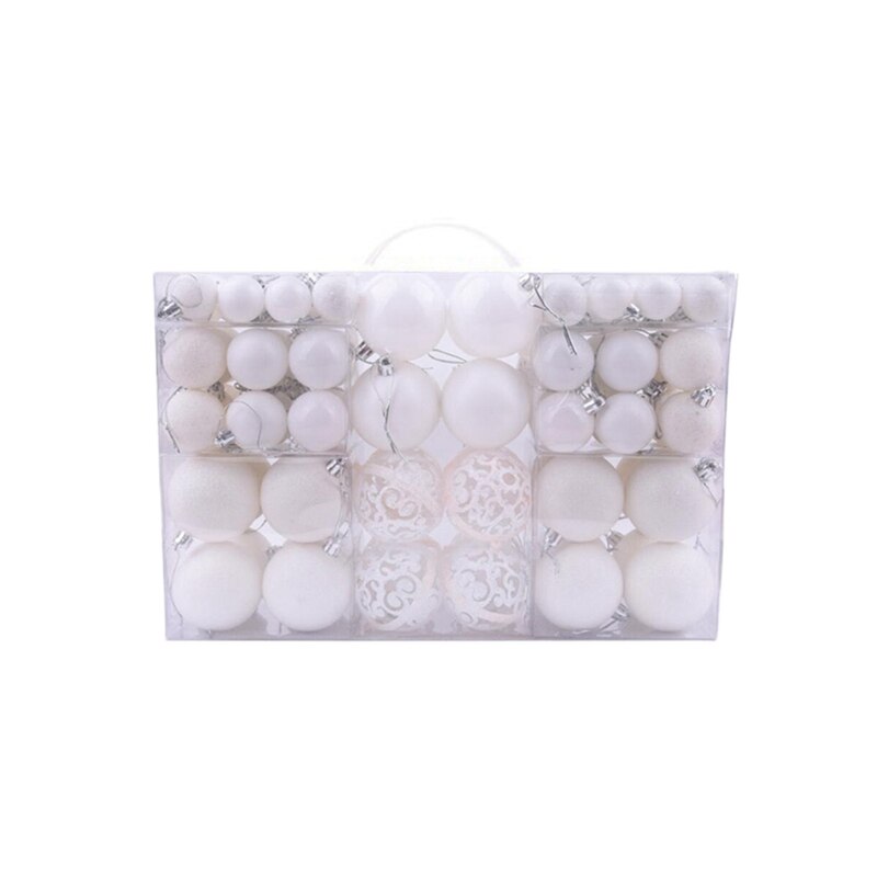 100 stk / æske julekuglesæt tilgængeligt juletræspryd: Hvid
