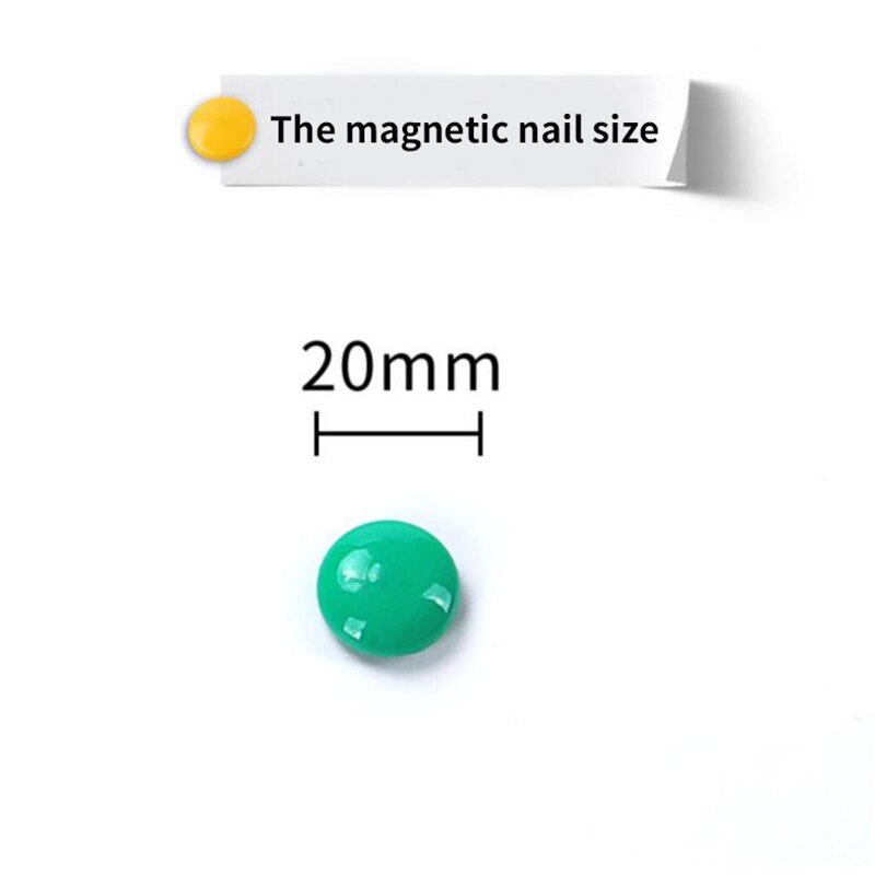 -12 stk / sæt opslagstavle planlægnings magneter køleskab whiteboard magnetisk knap 20mm