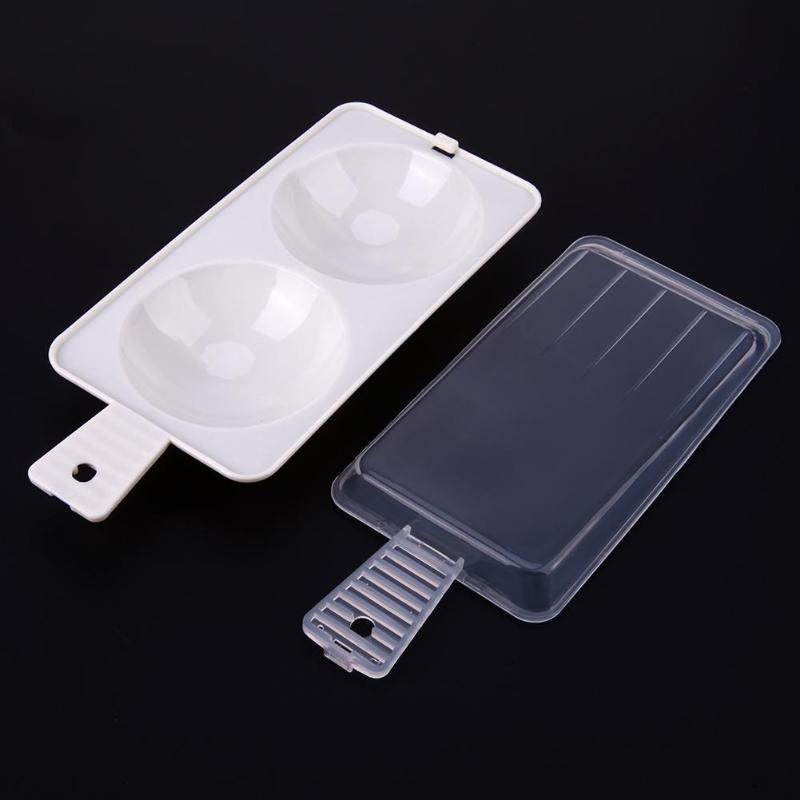 1pc 2 spor bærbar nyttig eggkrypskytter mikrobølgeovn frokost øyeblikkelig tilbehør posjert egg kokekjeler kjøkkenverktøy