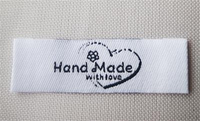Etiquetas hechas a mano para juguetes, Etiquetas bordadas, no se decolora, bolsa de tela hecha a mano con etiqueta de amor, 100 Uds.: Cobre envejecido