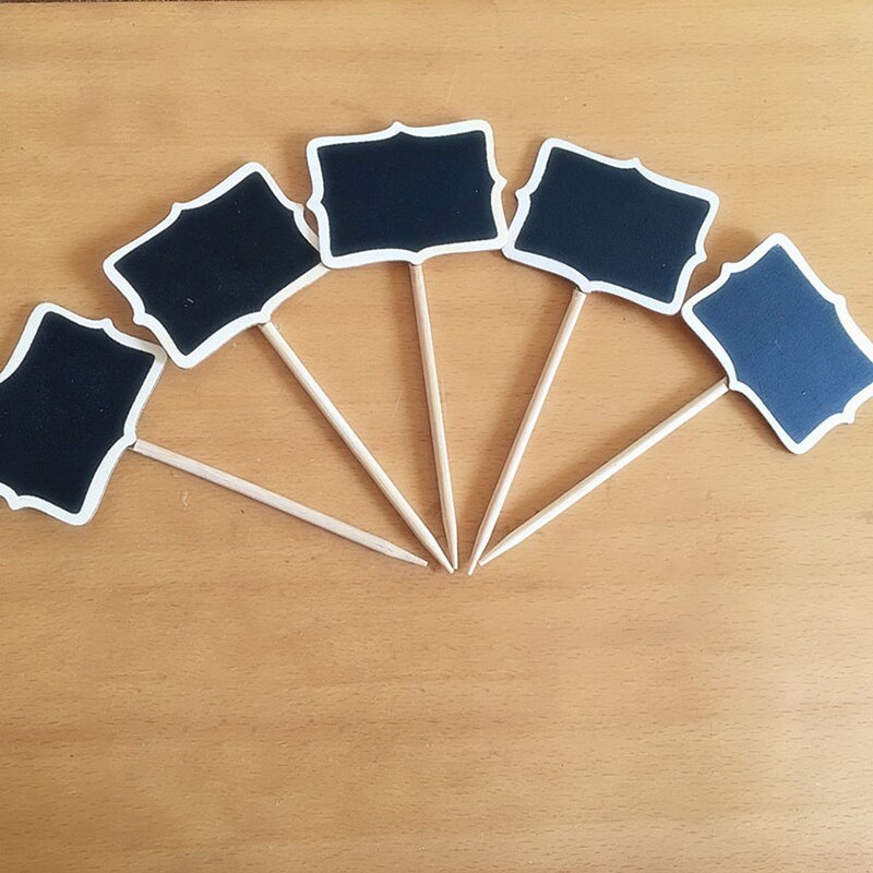 10Pcs/lots Mini Wooden Chalkboard Plant Markers Blackboard Signs Garden Flowers And Plants Tags Garden Decoration Tools
