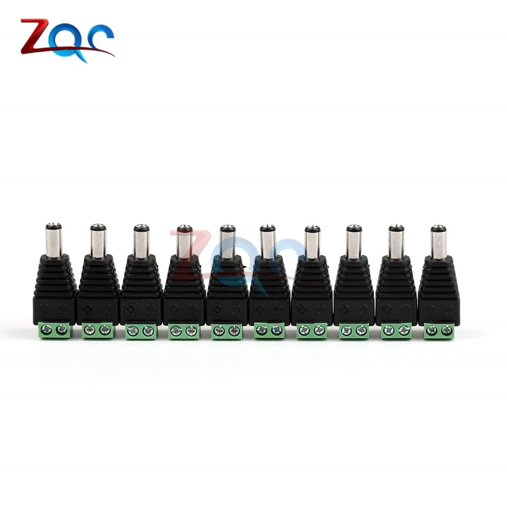 5PCS male and female DC Power plug 5.5x2.1MM 5.5x2.5MM 3.5x1.35MM 12V 24V Jack Adapter Connector Plug CCTV 2.1*5.5mm 2.5 1.35