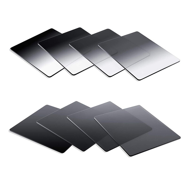 Camera Filter 8 Kleuren Vierkante Neutrale Dichtheid Volledige Nd 2 4 8 16 Geleidelijke Nd 2 4 8 16 Vierkante filters Voor Cokin P-serie Dslr Camera: Default Title
