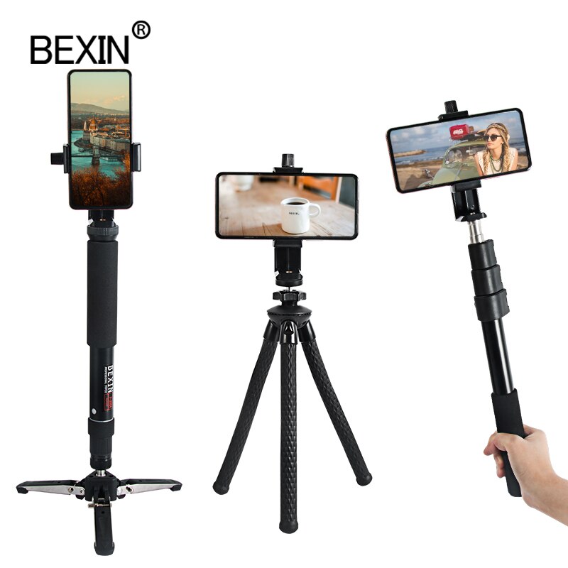 Telefoon Klem Mobiele Ondersteuning 360 Spin Telefoon Clip Statief Mobiele Adapter Smartphone Mount Schieten Voor Telefoon Op Een Statief