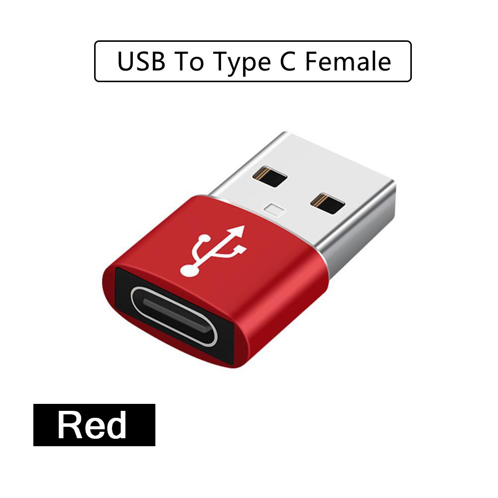 Adaptador tipo C macho a USB 3,0 hembra, convertidor tipo C a Micro USB para MacbookPro, Xiaomi, Huawei, Cable OTG tipo C: USB-Type C Red