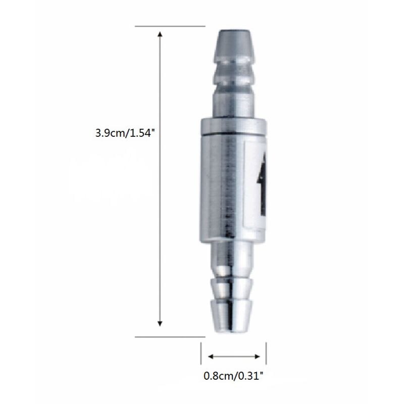 Nikou 2 stks Roestvrij Staal One Way Anti-Terugslagklep Non-Return CO2 Lijn 4/6 mm Regulator Diffuser Buis Diffuser in Aquarium Systeem