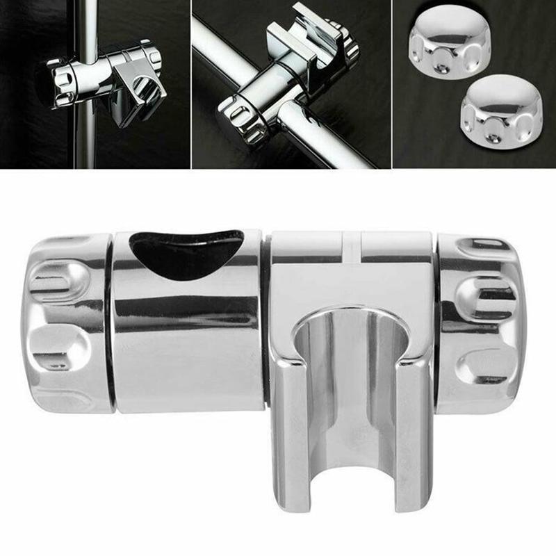 Chrome Vervanging Douchekop Houder Bracket Slider Verstelbare Kit Rail Klem W2T2