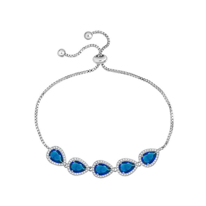 Weimanjingdian marken-armbänder für #39 , birnenförmig geschliffene, farbige zirkonia, Ideal für hochzeiten und als brautschmuck