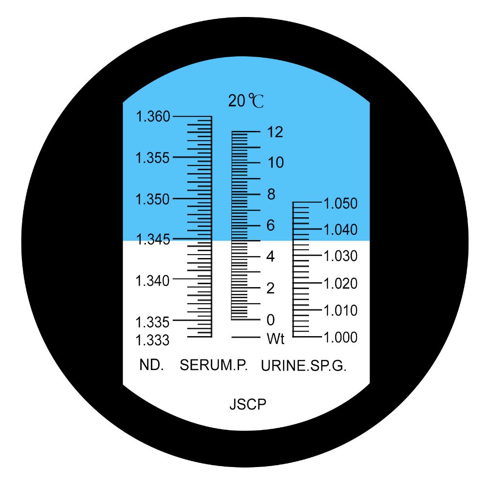 Handheld Tri Scale Clinical Refractometer with ATC, for Human Wrestlers Wrestling Athlete USG Test