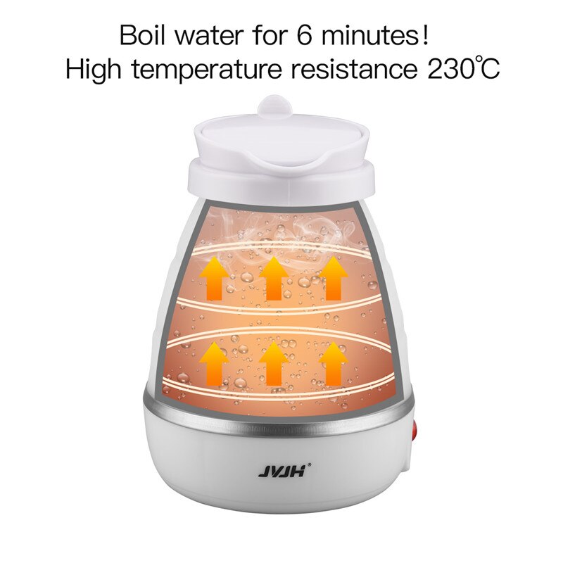 0.6L Waterkoker Opvouwbare Veiligheid Siliconen Draagbare Reizen Camping Water Boiler 220V 600W Mini Home Elektrisch Apparaat