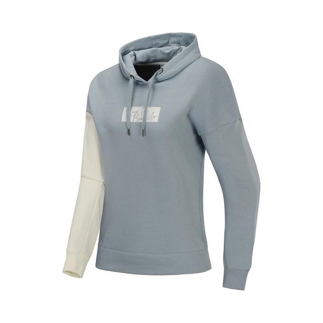 Li-Ning Donne La Tendenza Po Maglia Con Cappuccio di Inverno del Panno Morbido Allentato Fit 80% Cotone 20% Fodera In Poliestere Caldo di Sport magliette e camicette AWDP456 COND19: XL / AWDP456-2H