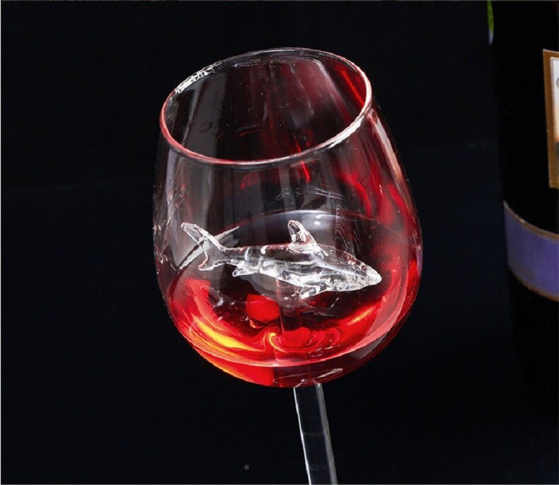 Innebygd hai vinglass beger whiskyglass middag dekorere håndlaget krystall til festfløyter glass