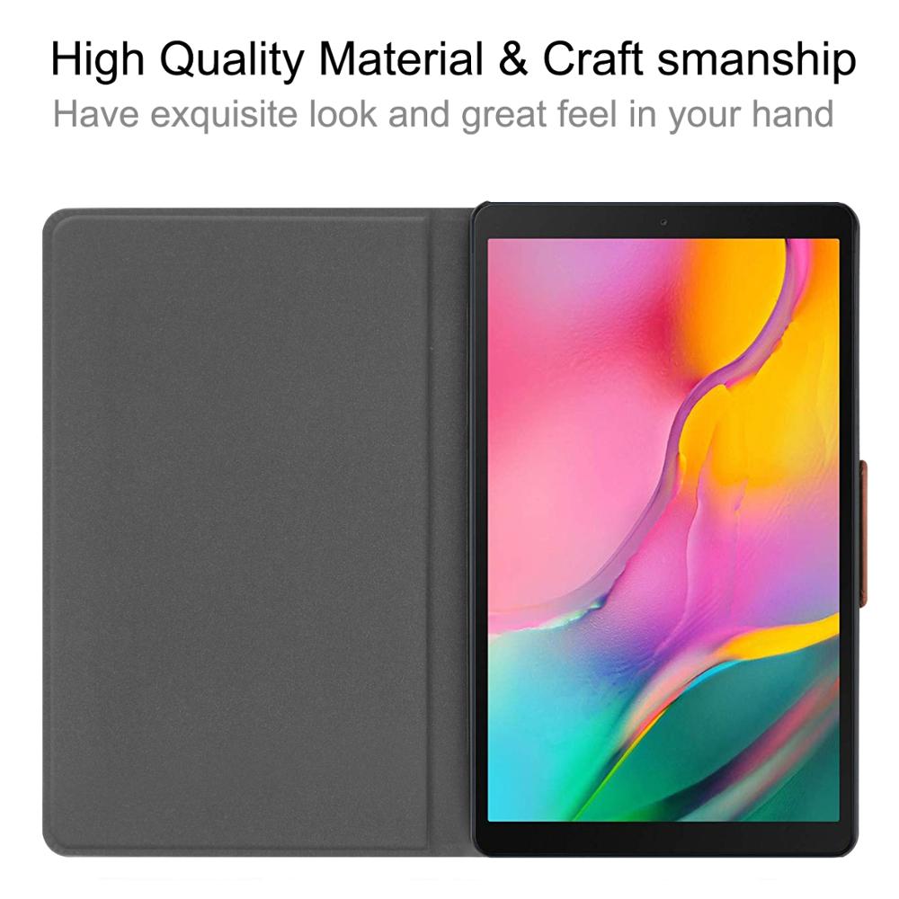 Case Voor Samsung Galaxy Tab Een 10.1 Inch Tablet T510/T515 Pu Leather Folding Stand Folio Cover Met meerdere Kijkhoeken