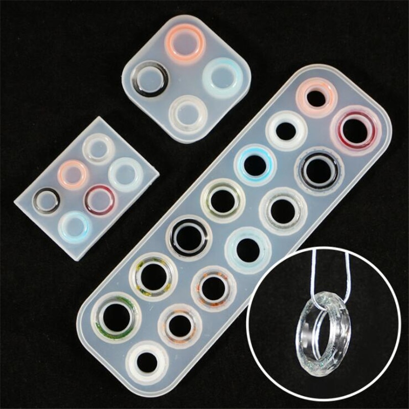 Crystal 6/14 Hole Rings Mold Handmade DIY Making Ring Jewelry Silicone Mold Epoxy Mould Epoxy Resin For Jewelry Making Pendant