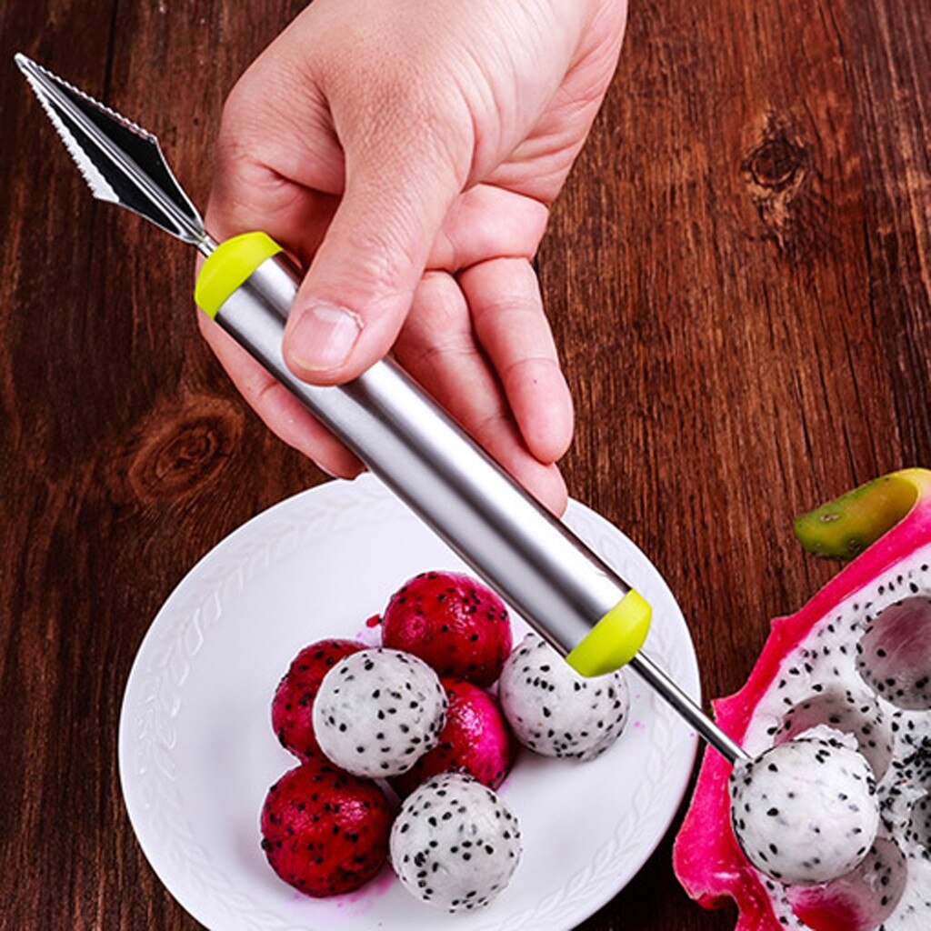 Multifunctionele Fruit Scoop Roestvrijstalen Huis Keuken Bar Fruit Carving Cutter Melon Ball Scoop Diy Wobble Gereedschap