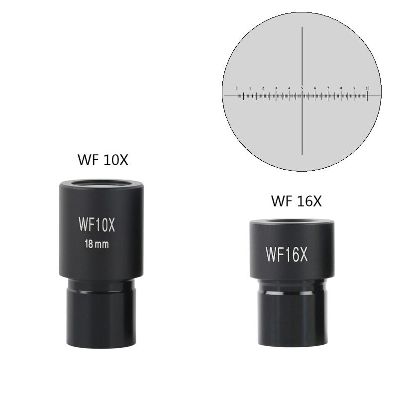 WF10X WF16X Wide Angle Reticle Scale Measurement Eyepiece Mounting 23.2mm For Biological Stereo Microscope