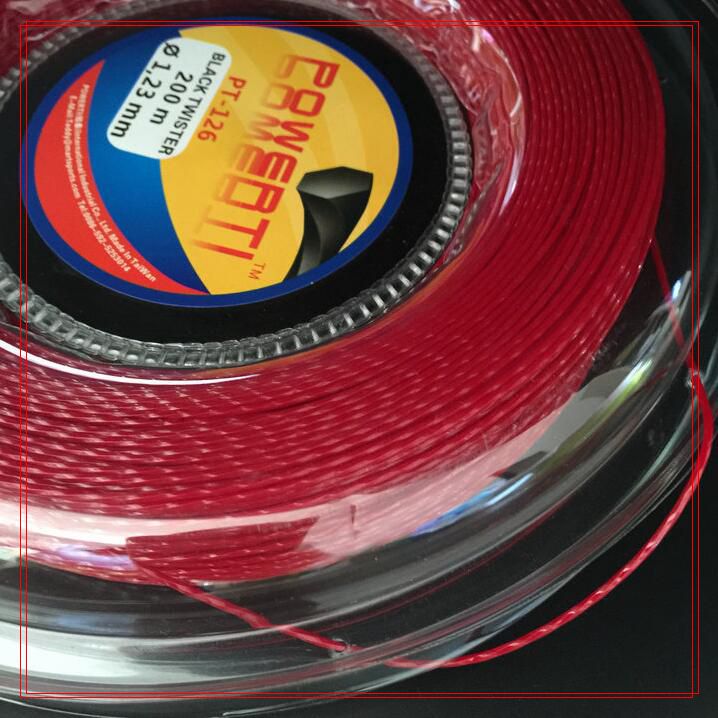 Echtes powerti Taiwan Hexaspin Twister 200 mt Polyester Tennis Schnur Hart gefühl Polyester Tennis Schnur