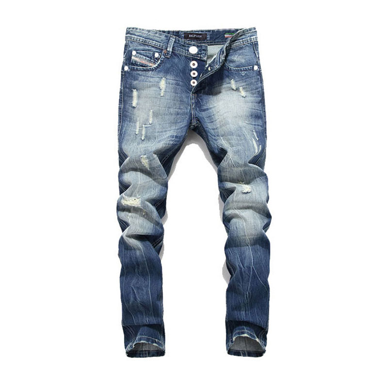 Jeans Voor Mannen Casual Broek Brand Skinny Mannen Jeans Gewassen Gedrukt Jeans Mannen Maat 38-40