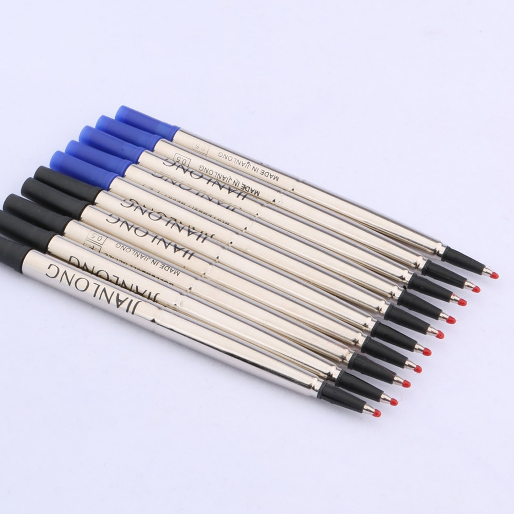 Rollerball Pen Inkt Vullingen Zwart 5Pc Blauw 5Pc Metalen Pen Goede F Briefpapier Student Kantoor Schoolbenodigdheden