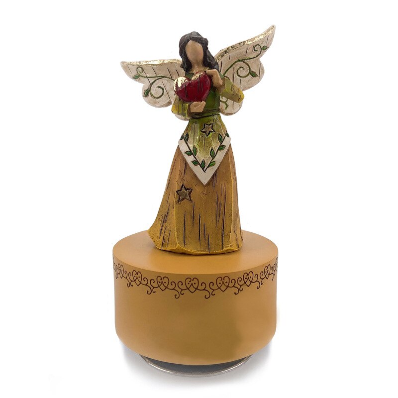 Hand-painted Engraving Music Box Lucky Angel Classic Melody Birthday Festival Musical Mother's Day: Love Angel