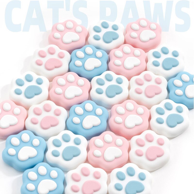 Voor Nintend Schakelaar Vreugde Con Kat Klauw Duimgrepen Caps Kawaii Siliconen Case Voor Nintendo Schakelaar Lite Leuke Cover Game accessoires