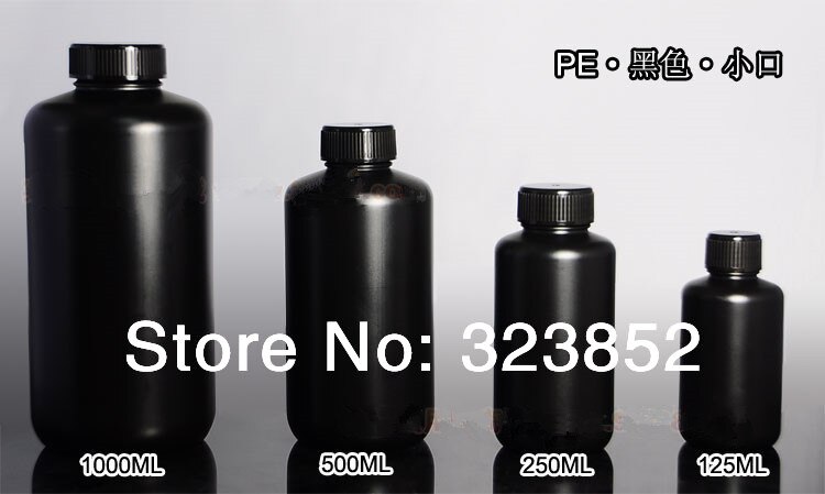 Rav plastflaske reagensflaske pe opbevaring smalmundet flaske uv lyssikker flaske rohs nå godkendt 250ml pak 4