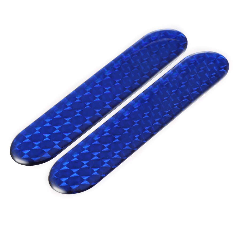2 Stuks Auto Reflecterende Sticker Auto Deur Sticker Decal Waarschuwing Tape Reflecterende Strips 3 Kleuren Veiligheid Mark Reflector Auto Stickers: Blauw