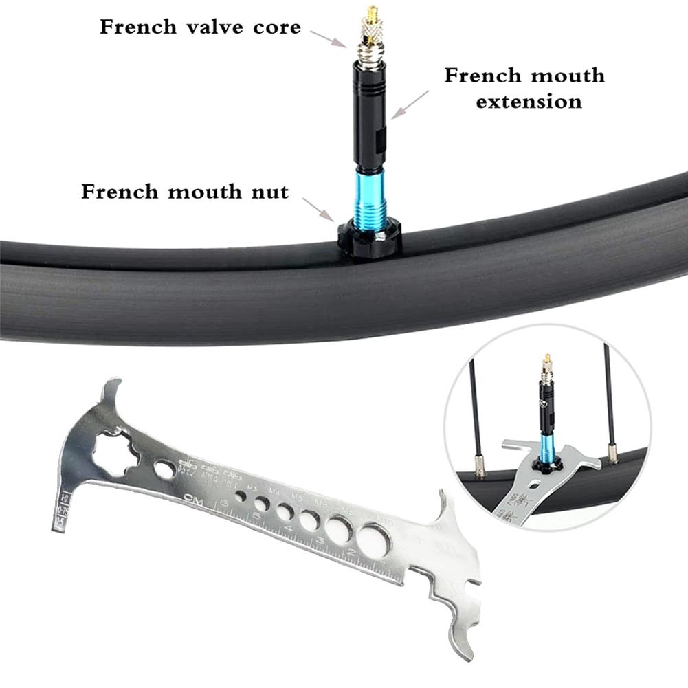 6 In 1 Bicycle Chain Checker MTB Road Bike Gauge Tool Wear Gauge Calipers Measuring Screw Chain Hook Cycling Accessories