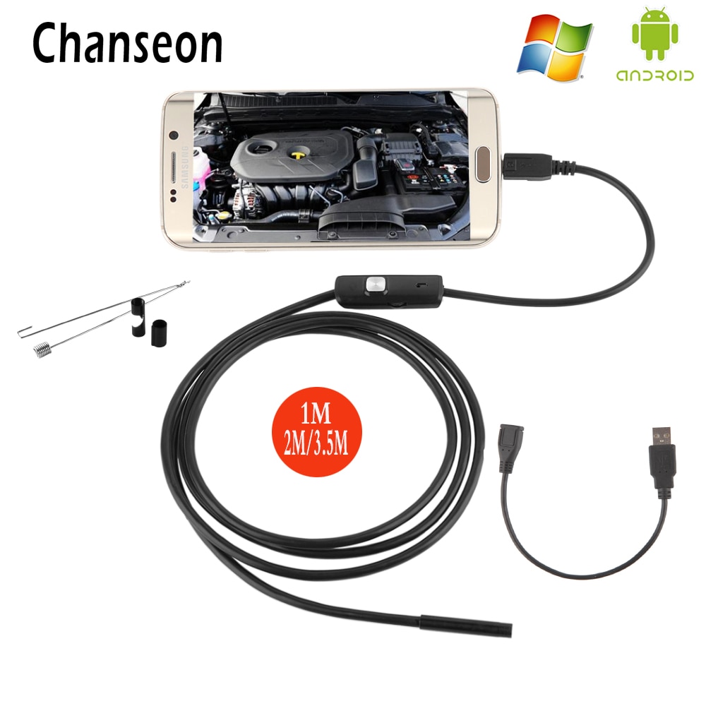 Endoscoop 7mm Lens Android Telefoon Endoscoop Waterdichte IP67 1 M 2 M 3.5 M USB OTG Endoscoop Mini Camera Borescope Endoscopio