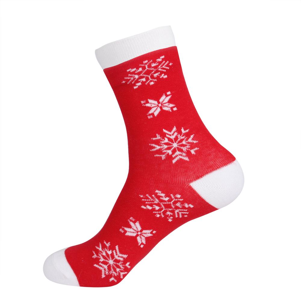 Autumn Winter Christmas Socks Christmas Tree Snow Elk Cotton Happy Socks PEONFLY Men Year Santa Claus