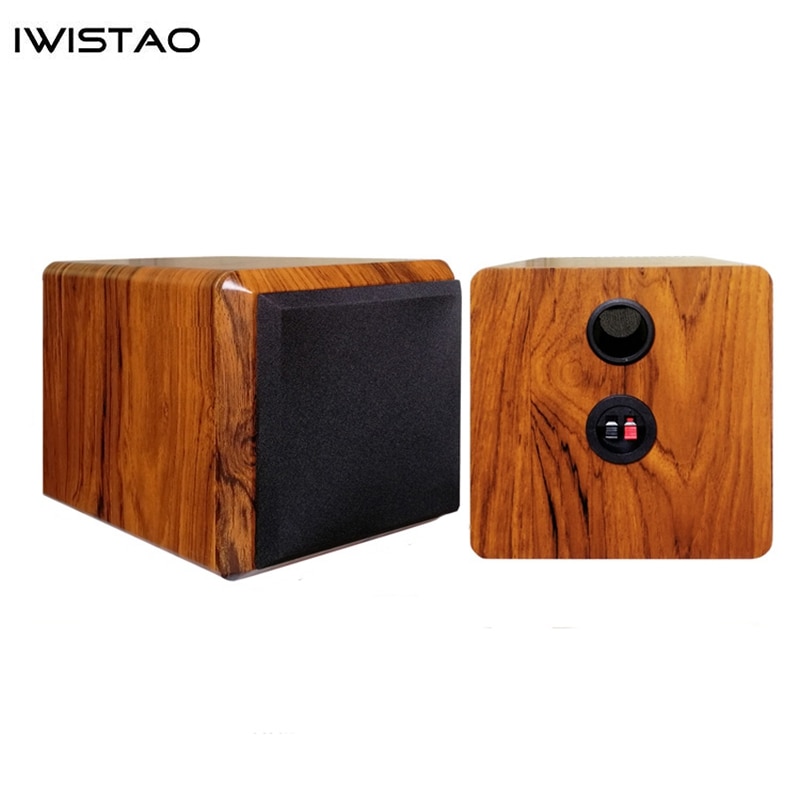 IWISTAO Full Range Speaker Empty Cabinet for 4 inches Passive Speaker Enclosure Wood 15mm High Density MDF Board Volume 4.8L DIY