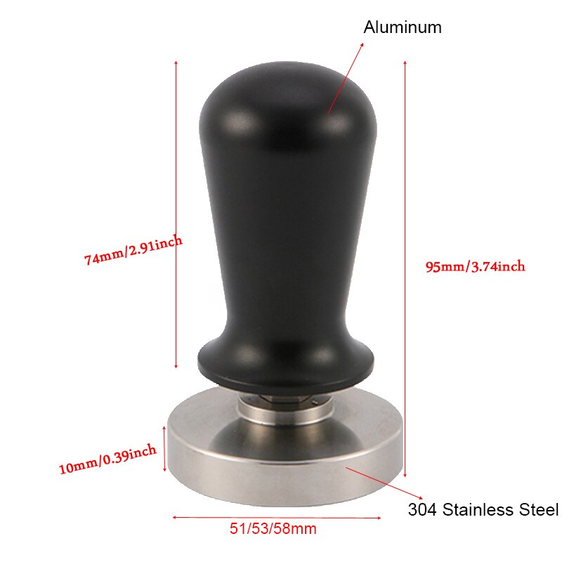 Compactador de café con mango de madera, espresso, amoladora, ZD, hecho a mano