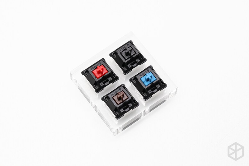 Przełącznik tester z akrylowa podstawa cherry kailh outemu ttc ysa greetech otm czerwony niebieski brązowy czarny zielony pomarańczowy rgb pro prędkość ciężka: AT Cherry 4 switch
