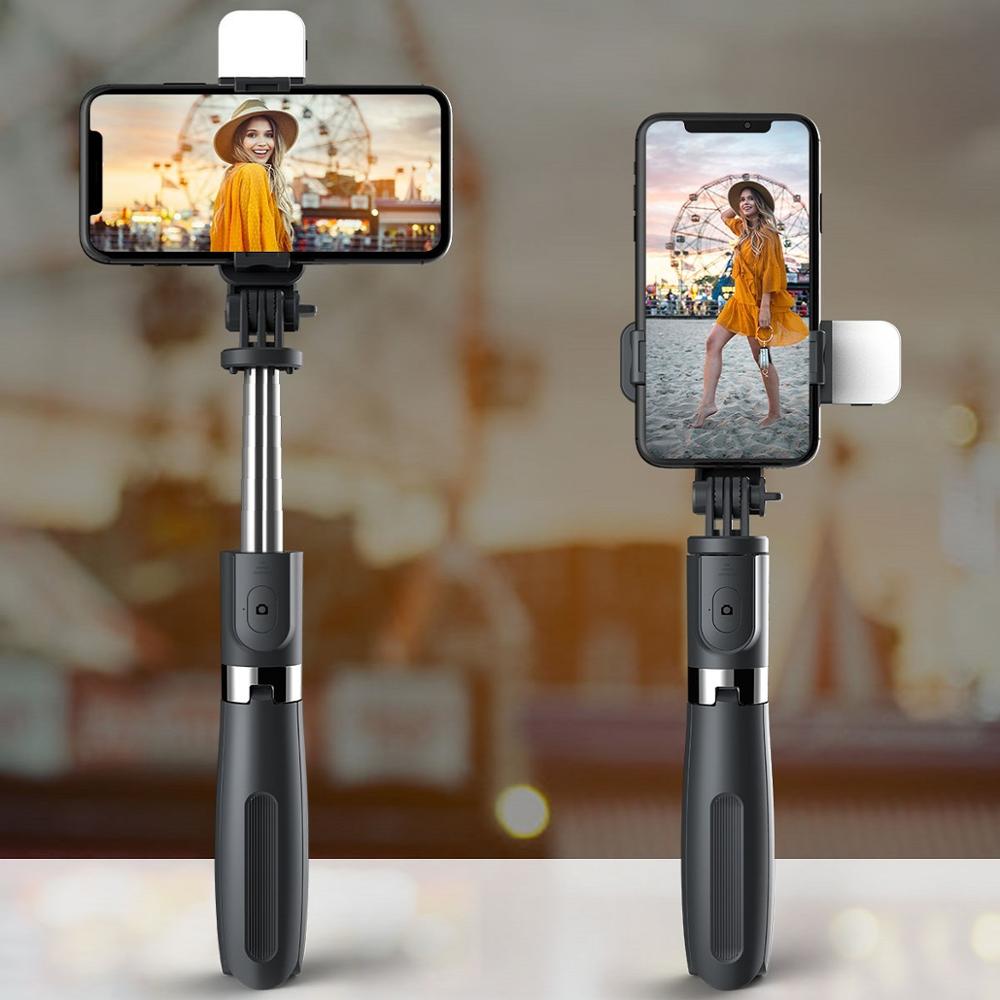 Fangtuosi Bluetooth Selfie Stok Uitschuifbare Monopod Met Mobiele Telefoon Schoonheid Lamp Mini Statief