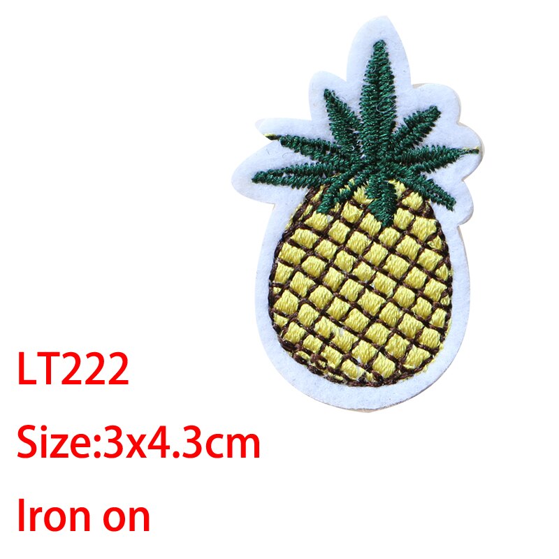 Cartoon Decoratieve Ananas, gitaar pictogram Geborduurde Applique Patches Voor DIY Ijzer op Badges Stickers op rugzak, de kleding: LT222    5Pcs